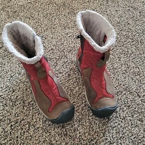 Keen Red and Brown Winter Boots
